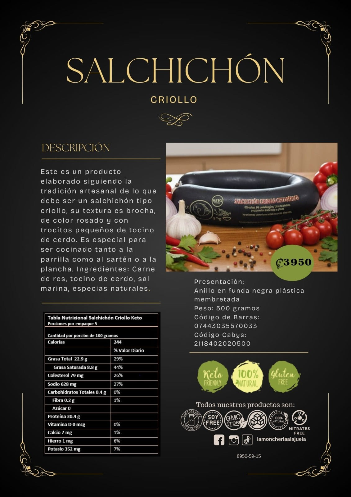 Salchichón Criollo
