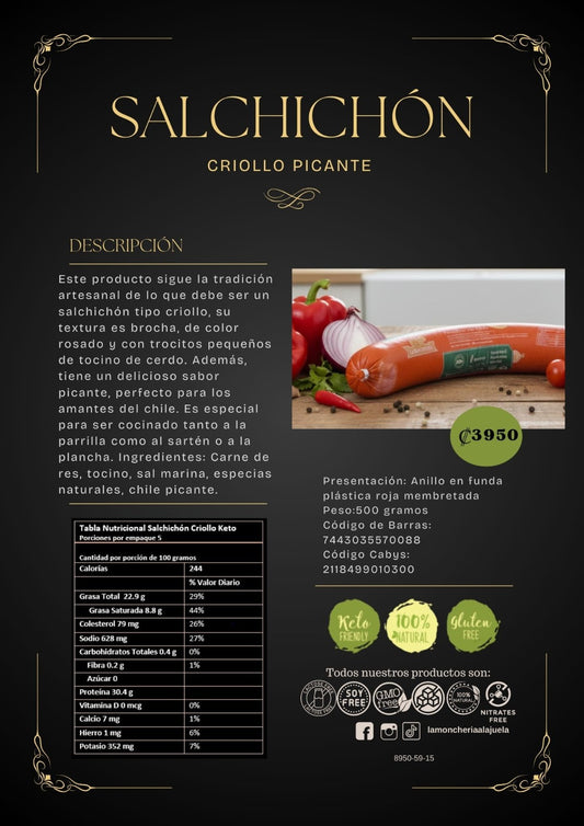 Salchichon Criollo Picante