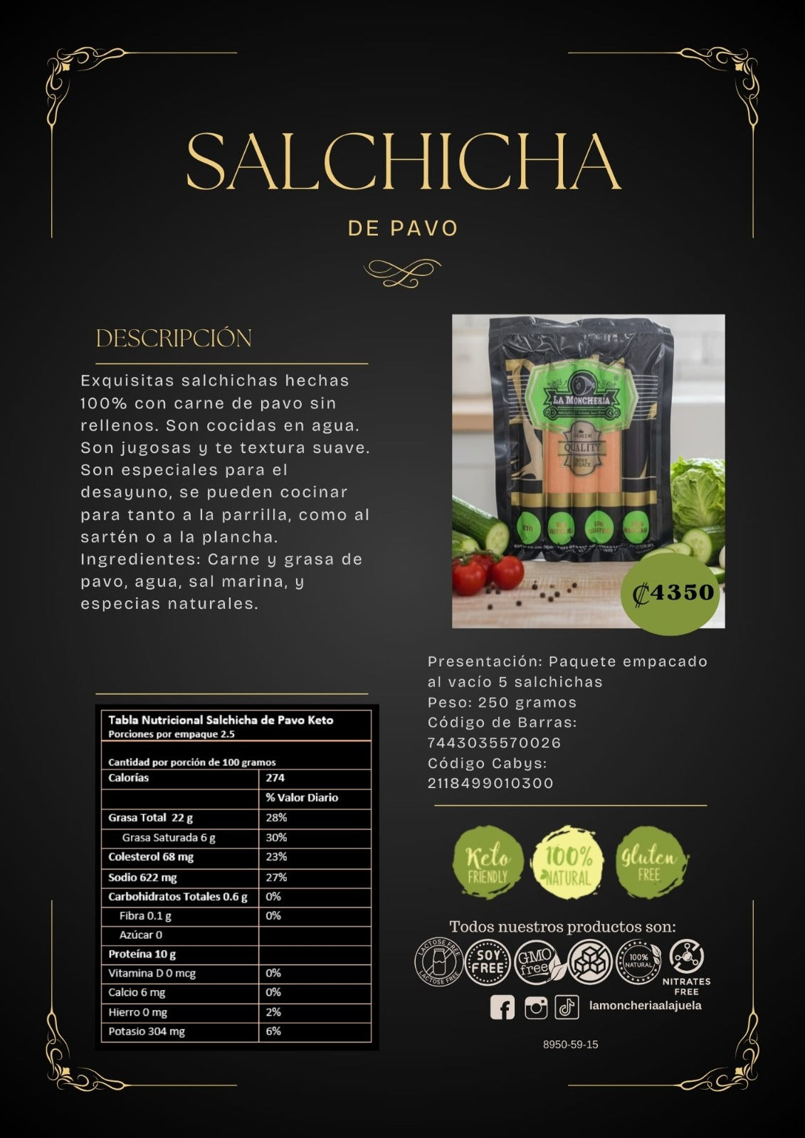 Salchicha de Pavo