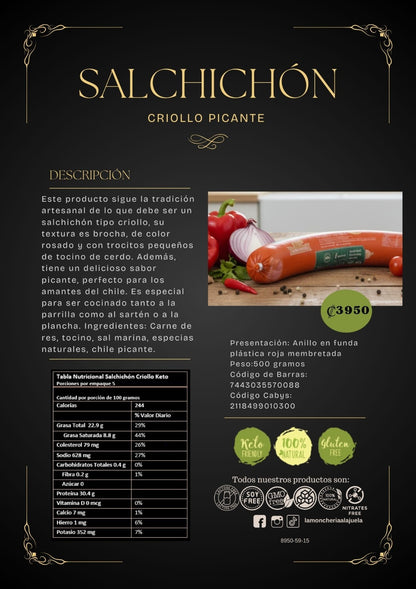 Salchichon Criollo Picante