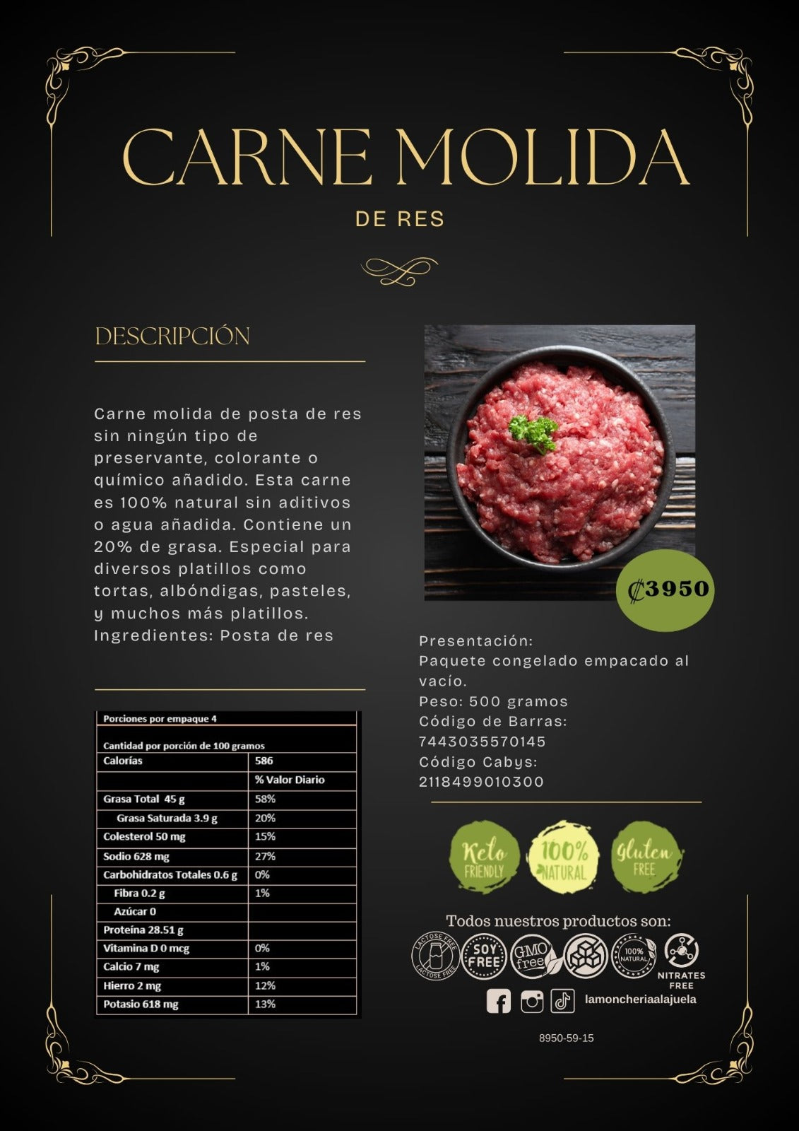 Carne Molida de Res