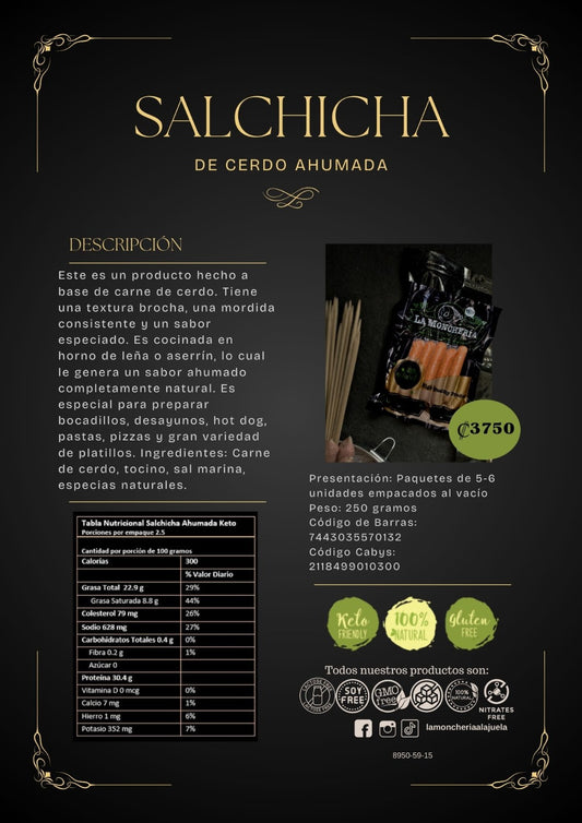 Salchicha de Cerdo Ahumada